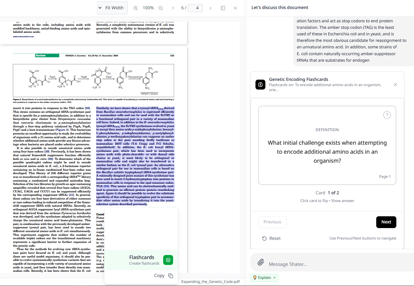 Flashcards Interface